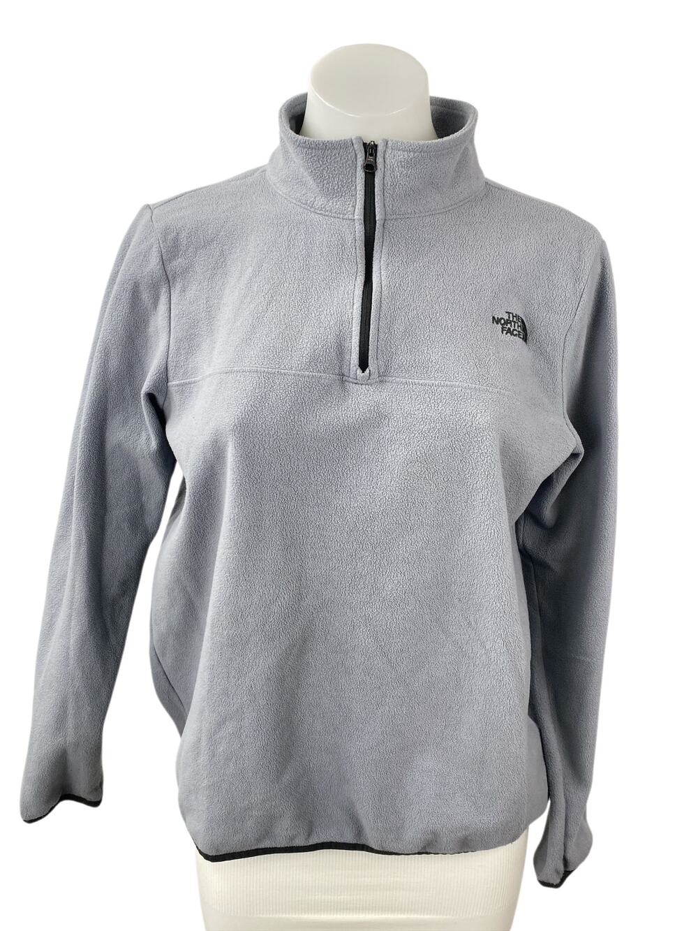The North Face Glacier Gray Fleece Long Sleeve Mockneck Sweatshirt Sweater Top M